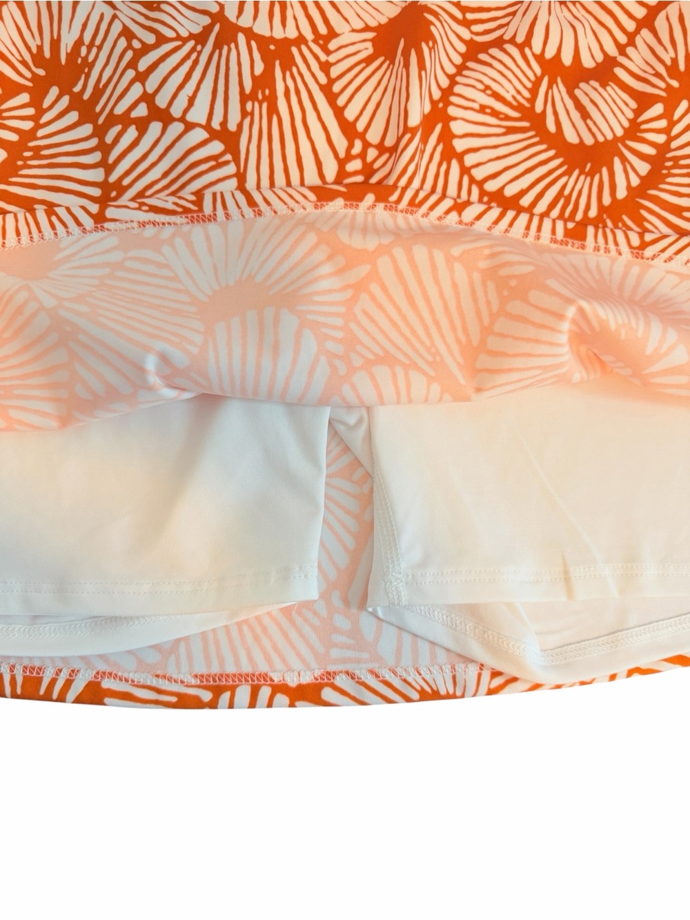 Tommy Bahama Golf Orange and White Floral Print Skort Sz XL - Picture 8 of 9
